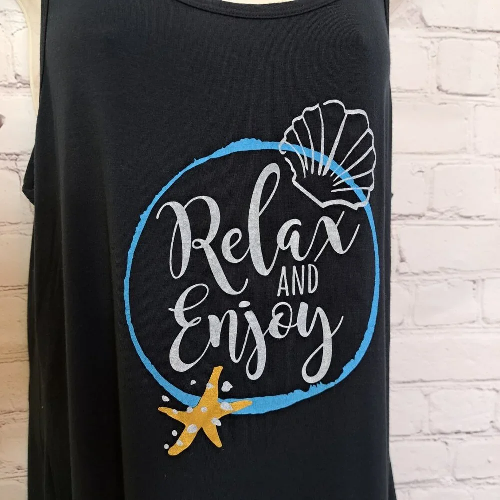 Charlie Paige NEW Relax Beachy Bamboo Tank Top Size Small - Picture 3 of 9